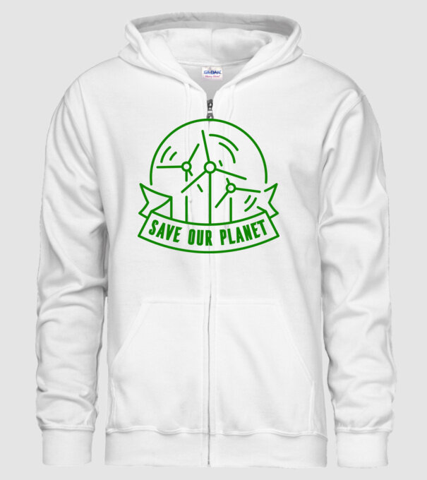 Save Our Planet - Ziua Pământului model alb pe tricou