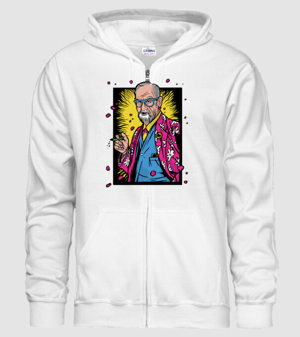 Sigmund Freud Filozof model alb pe tricou
