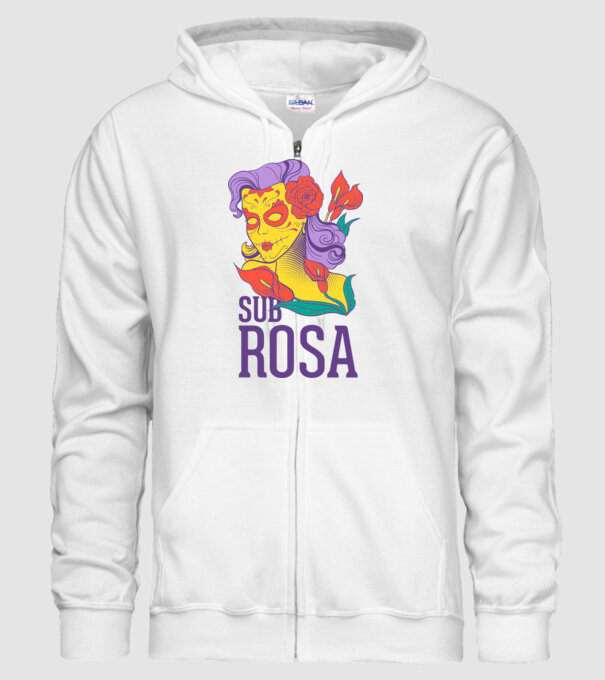 Sub Rosa model alb pe tricou