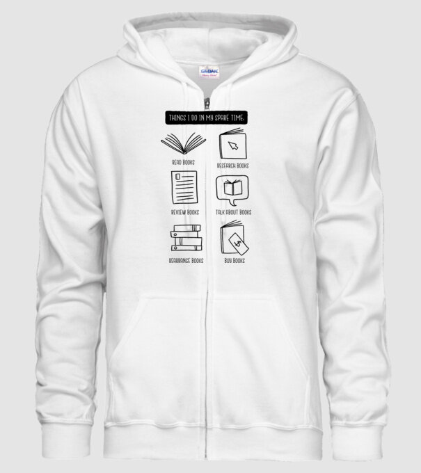 Program de timp liber - Citit model alb pe tricou