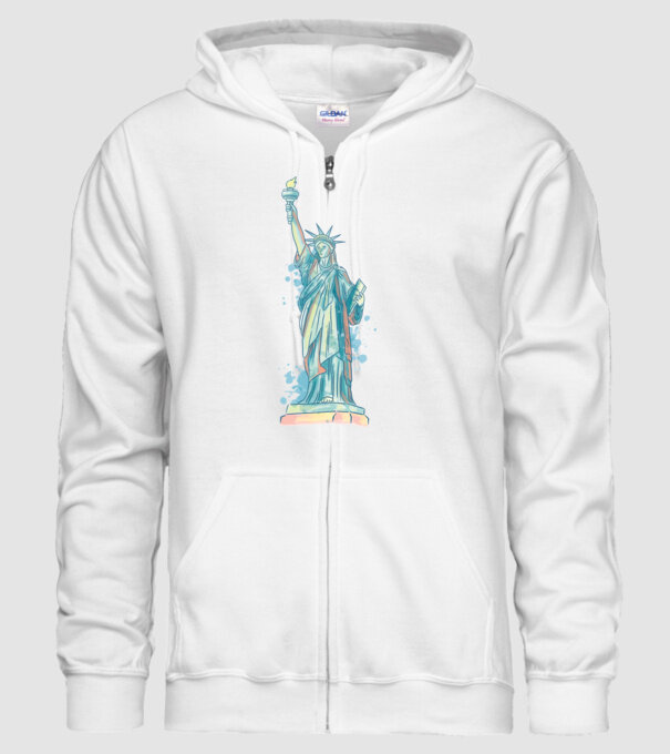 Statuia Libertății model alb pe tricou