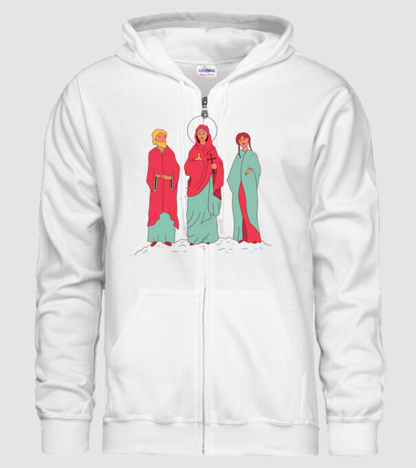 Sfinți model alb pe tricou