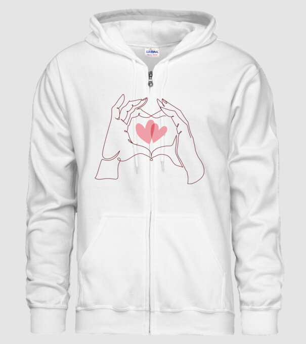 Dragoste Valentine inimă model alb pe tricou