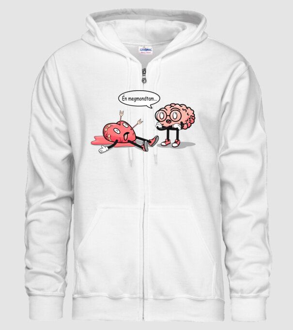 Inimă frântă - Terapie creier vs inimă model alb pe tricou