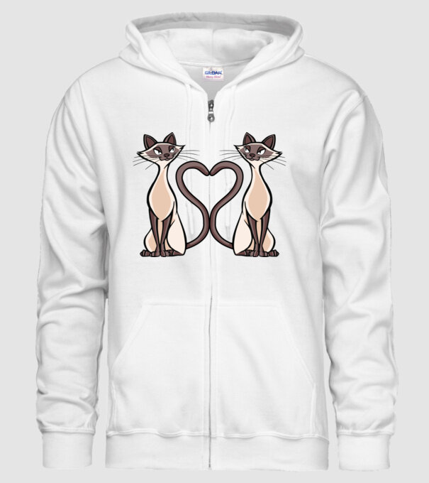 Pisicuțe Siameze model alb pe tricou
