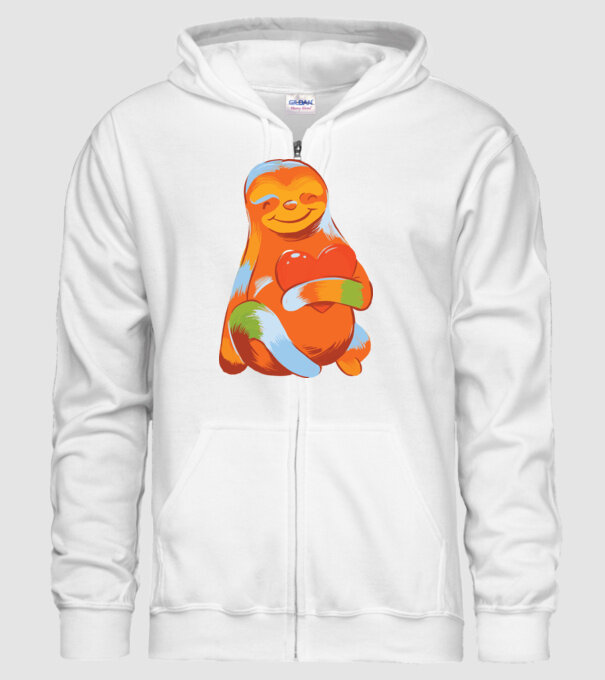 Leneș colorat model alb pe tricou