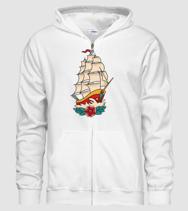 Vapor Tatuaj model alb pe tricou