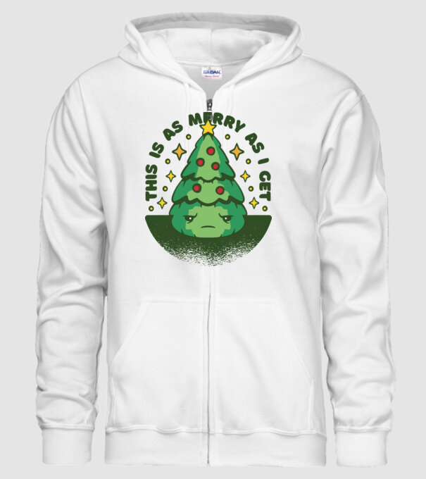 This is as merry as i get tricou Crăciun model alb pe tricou
