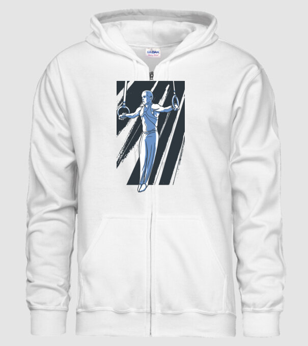 Inel de gimnastică tricou Gimnastică model alb pe tricou