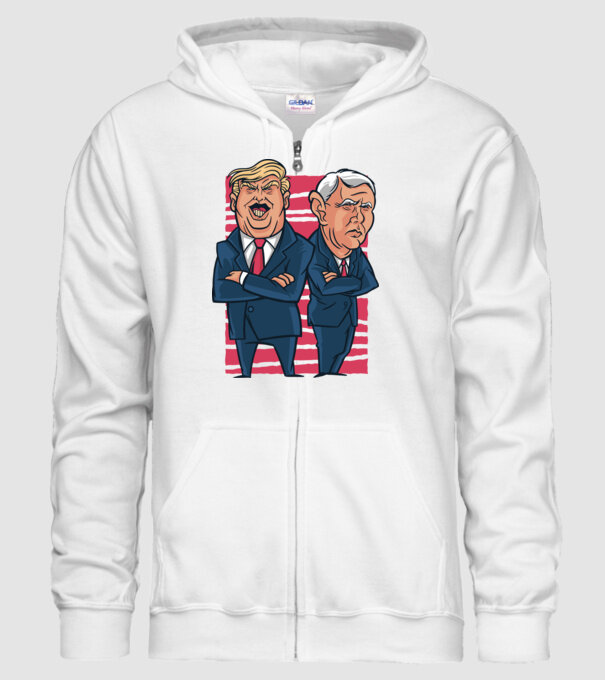 Trump Pence USA model alb pe tricou