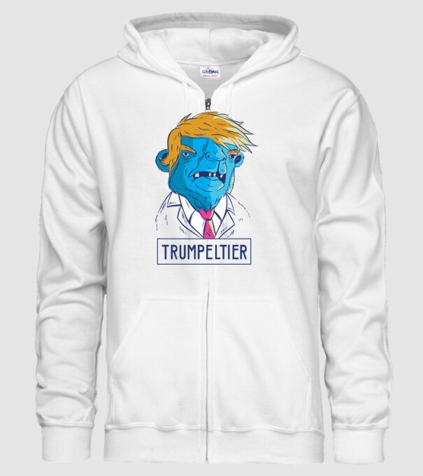 Trumpeltier monstru Trump model alb pe tricou