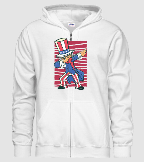 Uncle Sam DAB model alb pe tricou