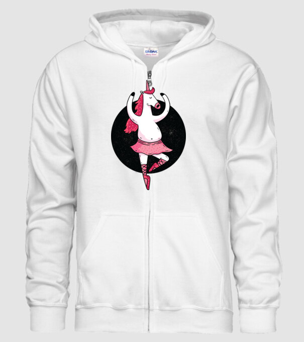 Unicorn Balet model alb pe tricou
