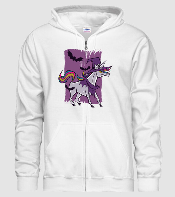 Unicorn vrăjitoare model alb pe tricou