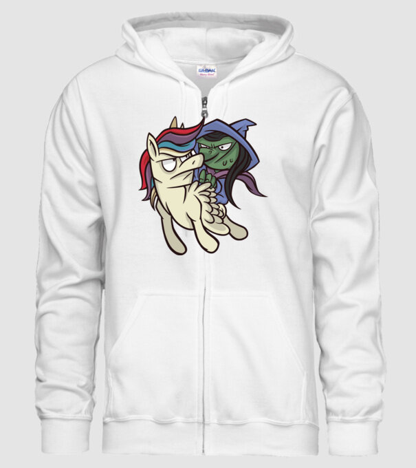 Unicorn vrăjitoare model alb pe tricou