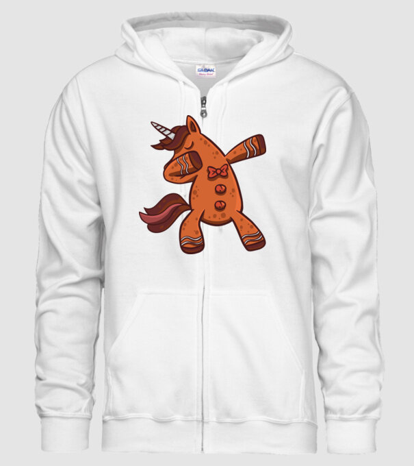 Unicorn turtă dulce DAB model alb pe tricou