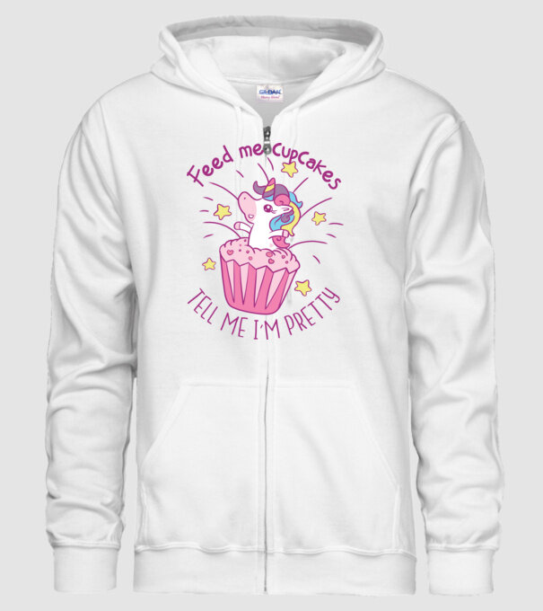 Unicorn Muffin model alb pe tricou