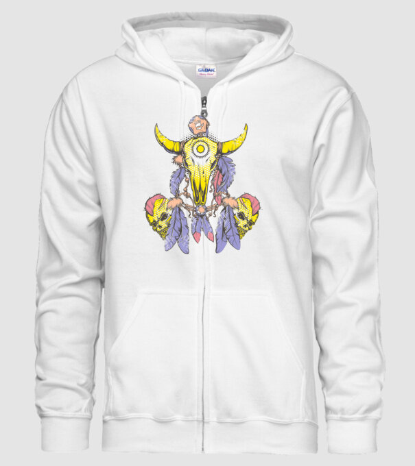 Hunter Talisman model alb pe tricou