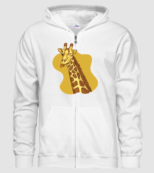Girafă amuzantă model alb pe tricou