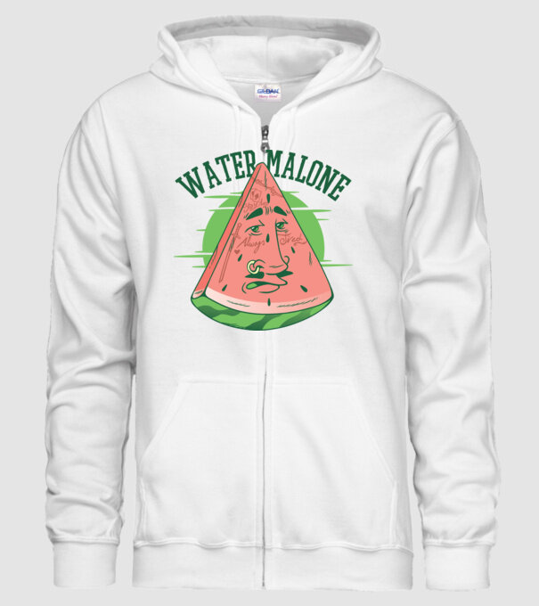 Water Malone model alb pe tricou