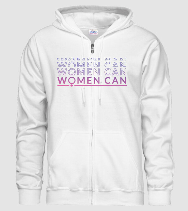 Women Can Ziua femeii model alb pe tricou