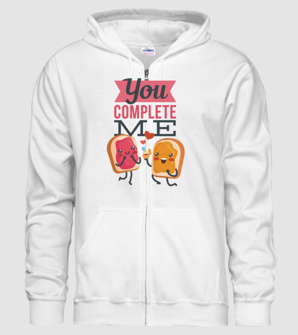 'You Complete Me Tricou drăguț pentru Valentine''s Day' model alb pe tricou