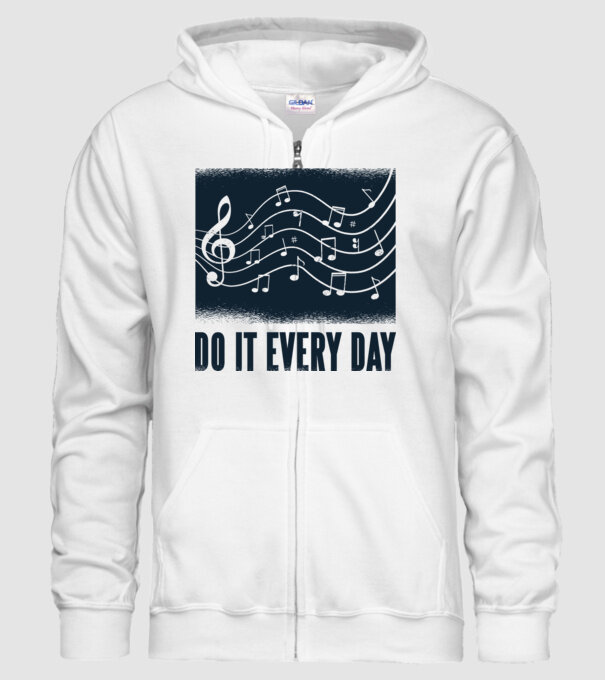 Note muzicale model alb pe tricou