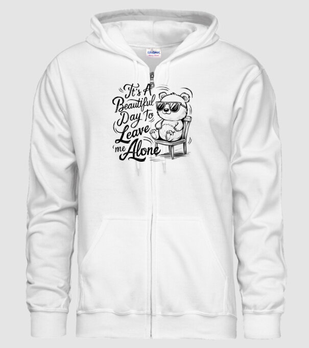 Beautiful day to leave me alone Alb model alb pe tricou
