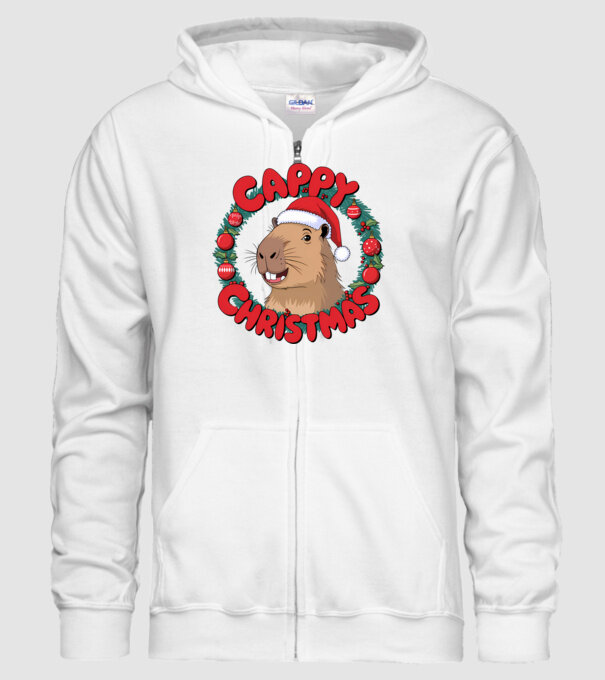 Cappy Christmas 1 model alb pe tricou
