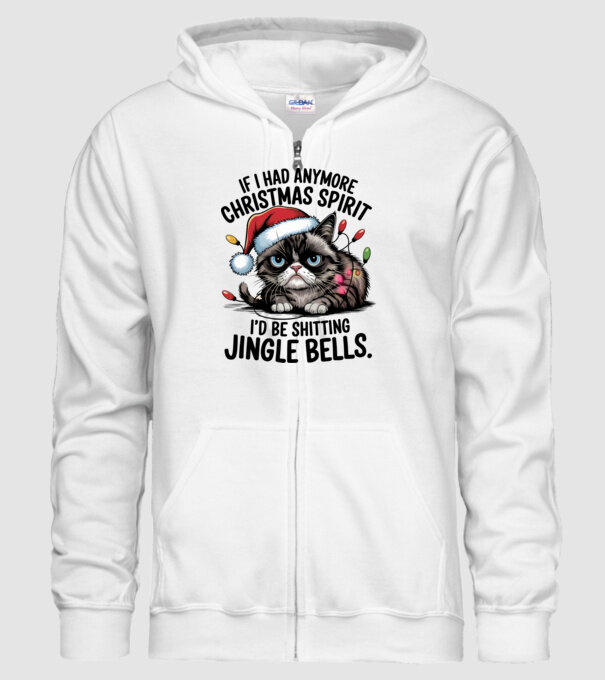 Christmas Spirit Grumpy Cat Alb model alb pe tricou