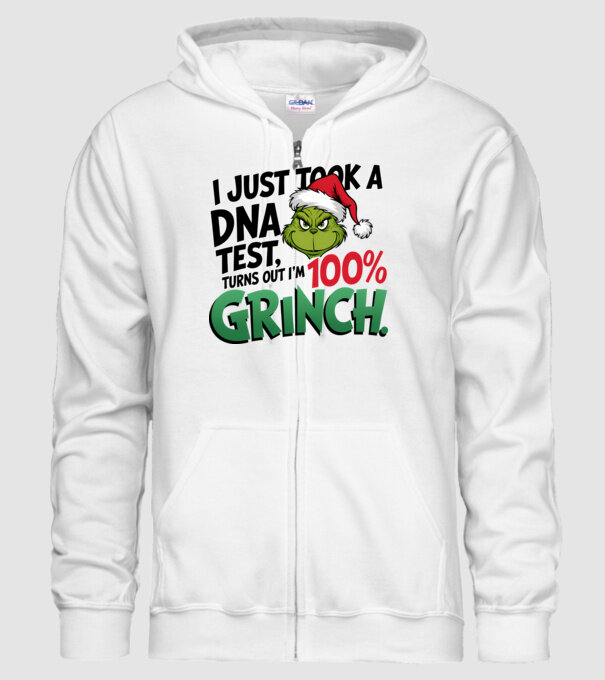 Grinch DNA test model alb pe tricou