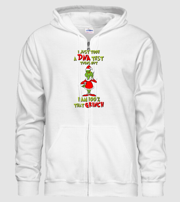 I just took a DNA test - I am Grinch model alb pe tricou