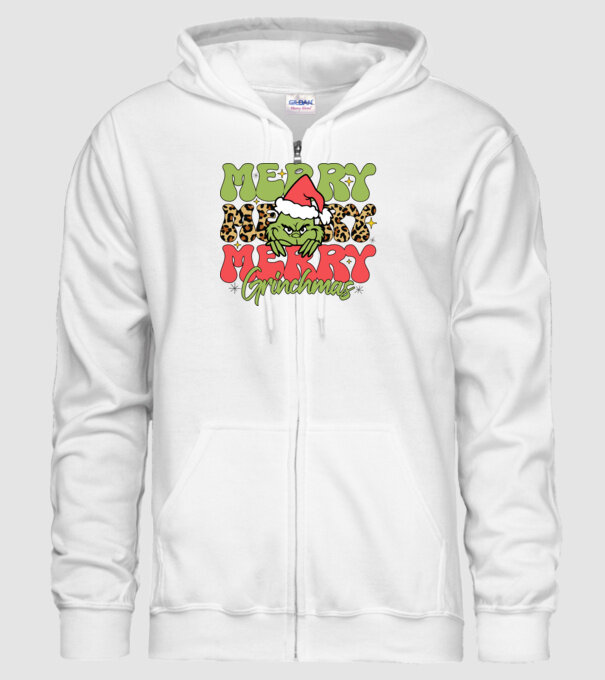 Merry Grinchmas model alb pe tricou