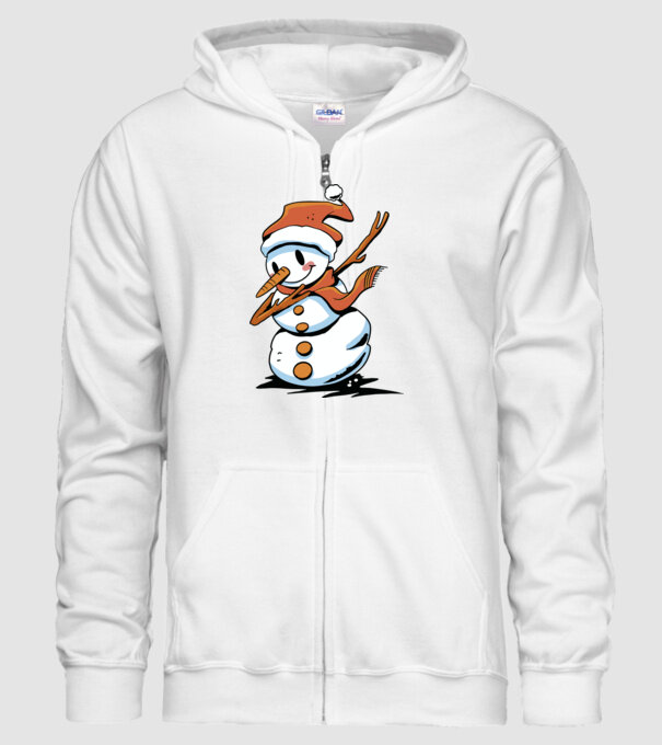 om de zăpadă Dab model alb pe tricou