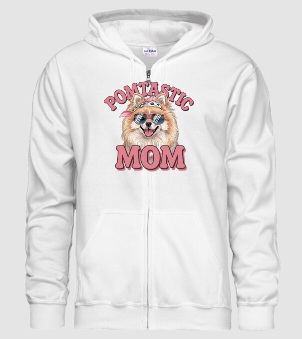 Pomtastic Mom model alb pe tricou