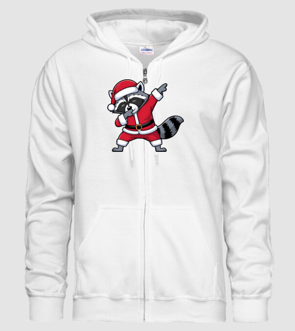 Raton Dab Xmas model alb pe tricou