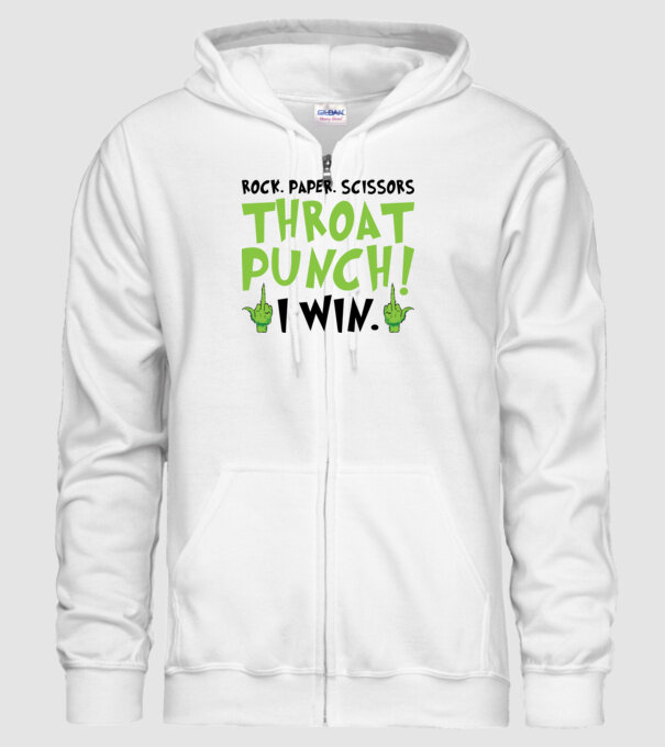 Rock paper scissors - Grinch model alb pe tricou