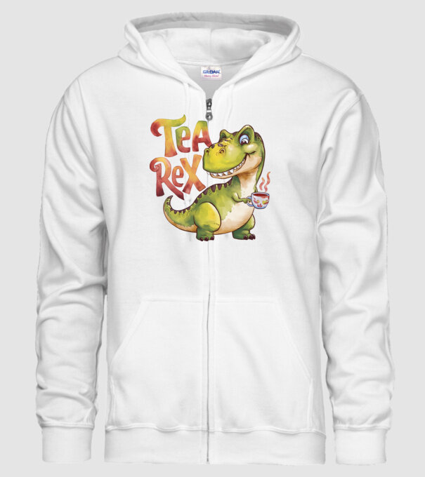 Tea Rex model alb pe tricou