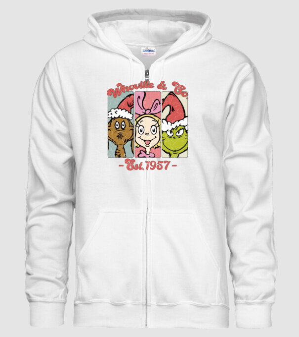 Whoville & Co. - Grinch model alb pe tricou