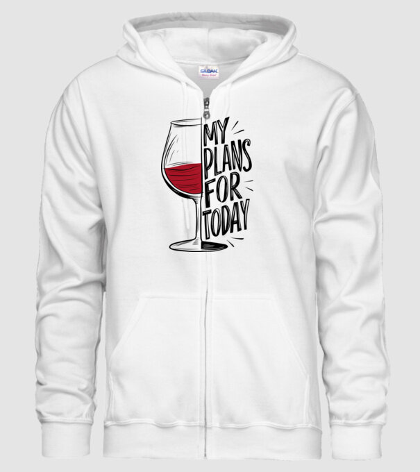 Wine Plans For Today Alb model alb pe tricou