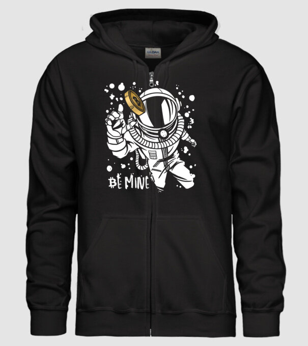 Bitcoin Astrounaut model negru pe tricou