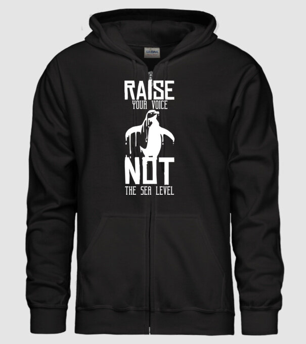 Ridică-ți vocea nu nivelul mării model negru pe tricou