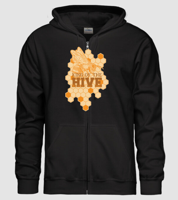 Regele stupului model negru pe tricou