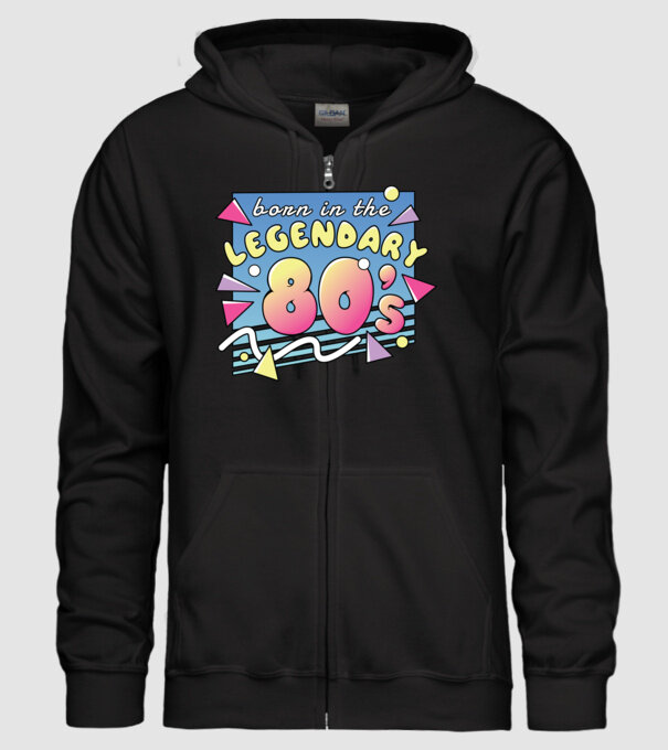 M-am născut în legendarii ani 80 model negru pe tricou