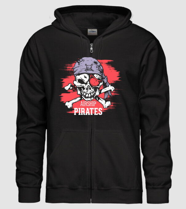 Airship Pirates - Pirat model negru pe tricou