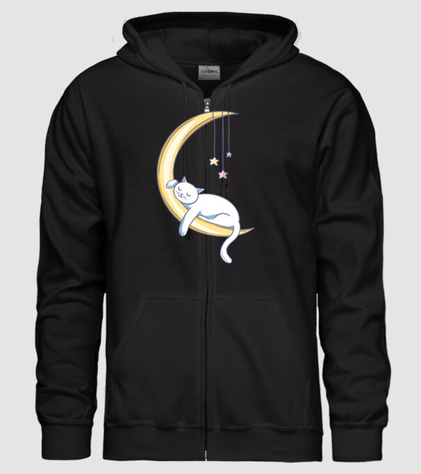 Pisicuța dormind model negru pe tricou