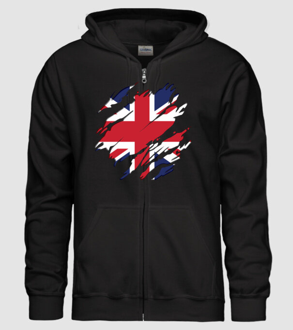 UK Steagul Regatului Unit model negru pe tricou