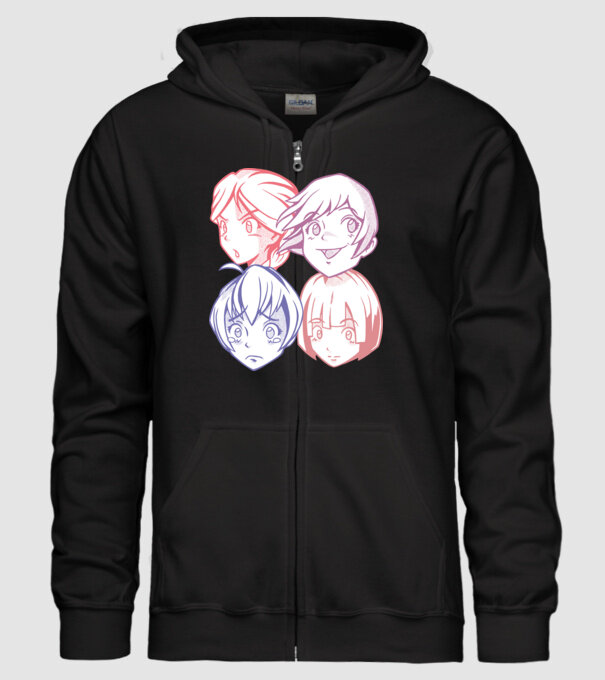 Expresii Anime model negru pe tricou
