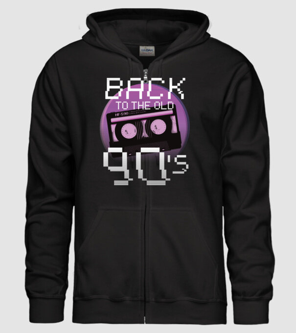 'Back to the 90s Înapoi în anii ''90' model negru pe tricou