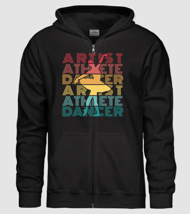 Dansatoare de balet model negru pe tricou